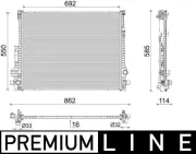 Kühler, Motorkühlung MAHLE CR 2607 000P