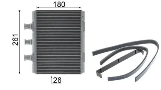 Wärmetauscher, Innenraumheizung MAHLE AH 80 000P Bild Wärmetauscher, Innenraumheizung MAHLE AH 80 000P