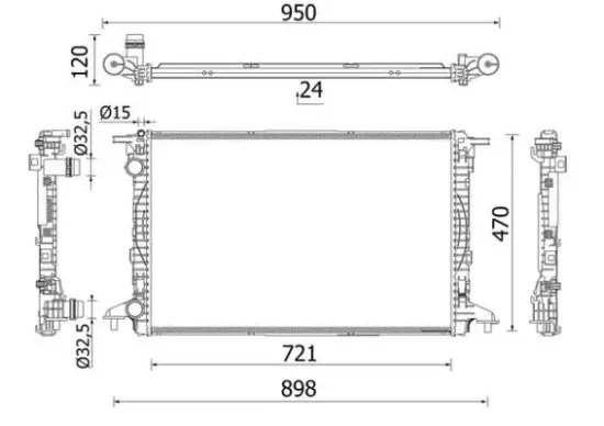 Kühler, Motorkühlung MAHLE CR 2179 000S Bild Kühler, Motorkühlung MAHLE CR 2179 000S