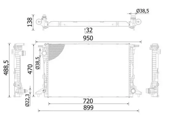 Kühler, Motorkühlung MAHLE CR 2423 000S Bild Kühler, Motorkühlung MAHLE CR 2423 000S