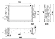 Kühler, Motorkühlung MAHLE CR 2634 000P