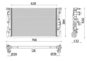 Kühler, Motorkühlung MAHLE CR 2635 000P