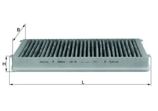 Filter, Innenraumluft MAHLE LAK 59 Bild Filter, Innenraumluft MAHLE LAK 59
