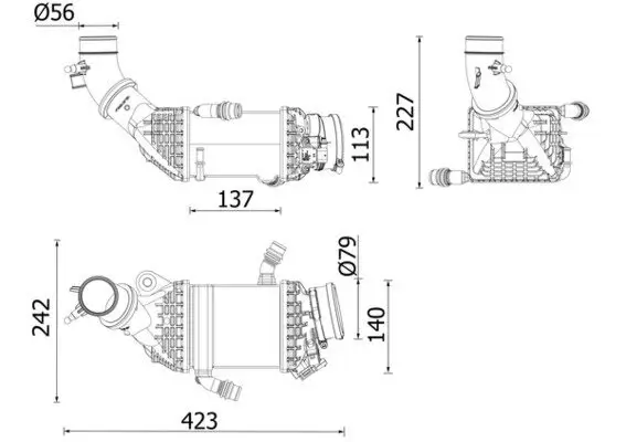 Ladeluftkühler MAHLE CI 658 000P