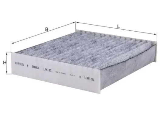 Filter, Innenraumluft MAHLE LAK 251 Bild Filter, Innenraumluft MAHLE LAK 251