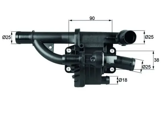 Thermostat, Kühlmittel MAHLE TH 40 83