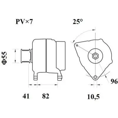 Generator 14 V MAHLE MG 1067 Bild Generator 14 V MAHLE MG 1067
