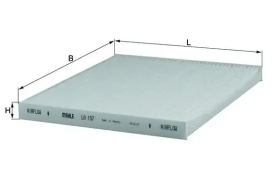 Filter, Innenraumluft MAHLE LA 157 Bild Filter, Innenraumluft MAHLE LA 157