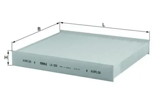 Filter, Innenraumluft MAHLE LA 220 Bild Filter, Innenraumluft MAHLE LA 220