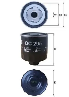 Ölfilter MAHLE OC 295 Bild Ölfilter MAHLE OC 295