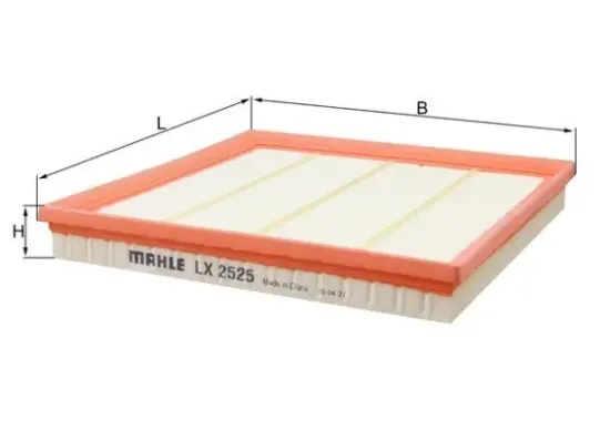 Luftfilter MAHLE LX 2525 Bild Luftfilter MAHLE LX 2525