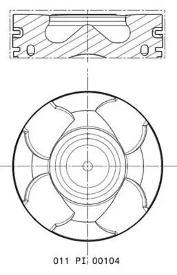 Kolben MAHLE 011 PI 00104 000