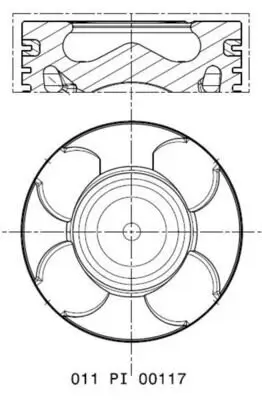 Kolben MAHLE 011 PI 00117 000