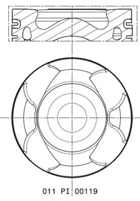 Kolben MAHLE 011 PI 00119 000