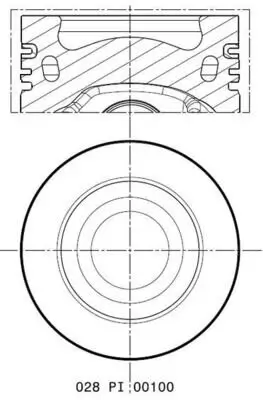 Kolben MAHLE 028 PI 00100 001