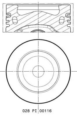 Kolben MAHLE 028 PI 00116 000