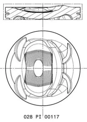 Kolben MAHLE 028 PI 00117 001