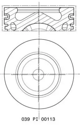 Kolben MAHLE 039 PI 00113 002