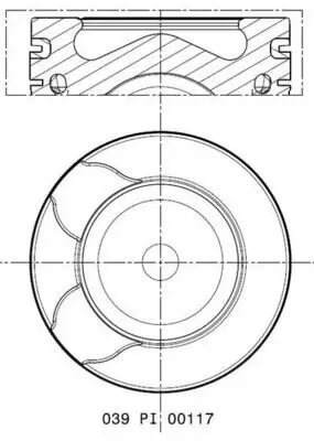 Kolben MAHLE 039 PI 00117 002