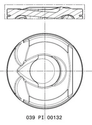 Kolben MAHLE 039 PI 00132 000 Bild Kolben MAHLE 039 PI 00132 000