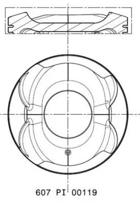 Kolben MAHLE 607 PI 00119 000