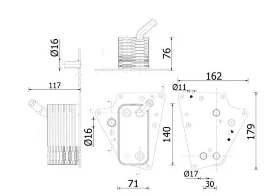 Ölkühler, Motoröl MAHLE CLC 274 000S