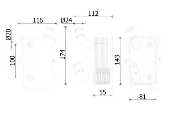 Ölkühler, Motoröl MAHLE CLC 276 000S