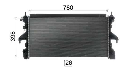 Kühler, Motorkühlung MAHLE CR 2631 000P Bild Kühler, Motorkühlung MAHLE CR 2631 000P