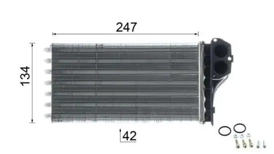 Wärmetauscher, Innenraumheizung MAHLE AH 112 000P Bild Wärmetauscher, Innenraumheizung MAHLE AH 112 000P