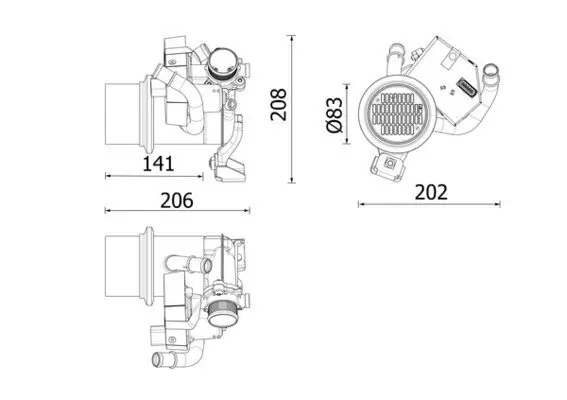 Kühler, Abgasrückführung MAHLE CE 39 000P