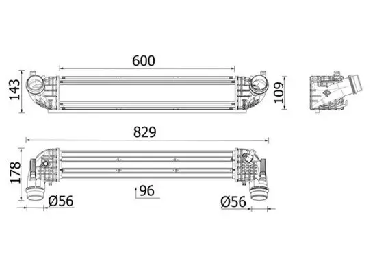 Ladeluftkühler MAHLE CI 668 000P