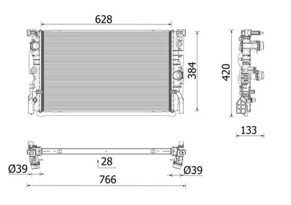 Kühler, Motorkühlung MAHLE CR 2696 000P