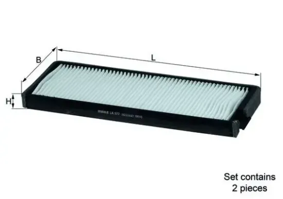 Filter, Innenraumluft MAHLE LA 377/S Bild Filter, Innenraumluft MAHLE LA 377/S