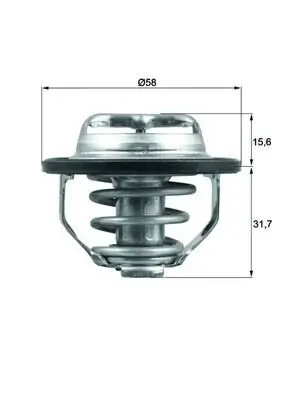 Thermostat, Kühlmittel MAHLE TX 122 82