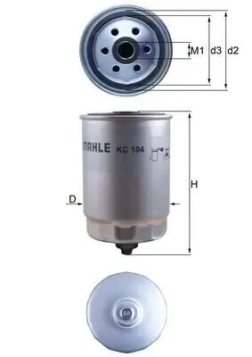 Kraftstofffilter MAHLE KC 104