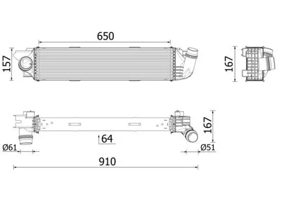 Ladeluftkühler MAHLE CI 701 000P