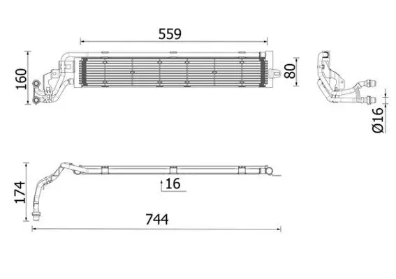 Kühler, Motorkühlung MAHLE CR 2697 000P