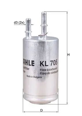 Kraftstofffilter MAHLE KL 705