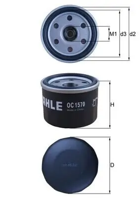 Ölfilter MAHLE OC 1570 Bild Ölfilter MAHLE OC 1570