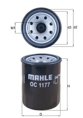 Ölfilter MAHLE OC 1177 Bild Ölfilter MAHLE OC 1177