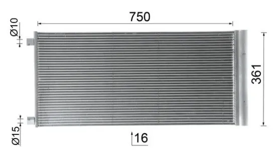 Kondensator, Klimaanlage MAHLE AC 1124 000P Bild Kondensator, Klimaanlage MAHLE AC 1124 000P