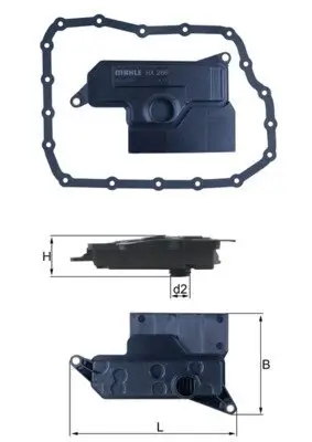 Hydraulikfilter, Automatikgetriebe MAHLE HX 266D Bild Hydraulikfilter, Automatikgetriebe MAHLE HX 266D