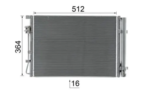 Kondensator, Klimaanlage MAHLE AC 1056 000S Bild Kondensator, Klimaanlage MAHLE AC 1056 000S