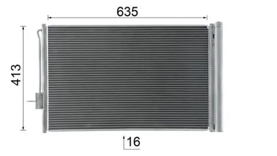 Kondensator, Klimaanlage MAHLE AC 1052 000S Bild Kondensator, Klimaanlage MAHLE AC 1052 000S