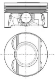 Kolben linke Zylinderreihe MAHLE 028 PI 00175 000