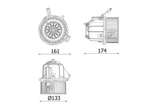 Innenraumgebläse 12,7 V MAHLE AB 328 000P