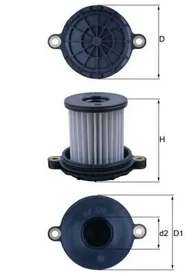 Hydraulikfilter, Automatikgetriebe MAHLE HX 229