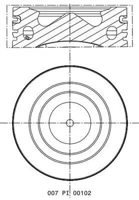 Kolben MAHLE 007 PI 00102 002