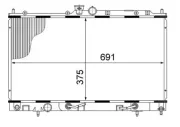 Kühler, Motorkühlung MAHLE CR 1483 000S
