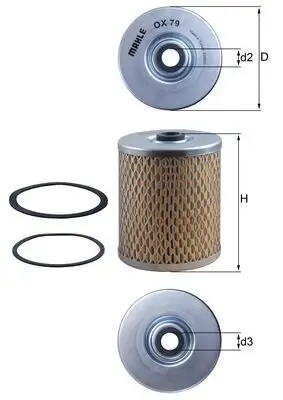 Ölfilter MAHLE OX 79D Bild Ölfilter MAHLE OX 79D
